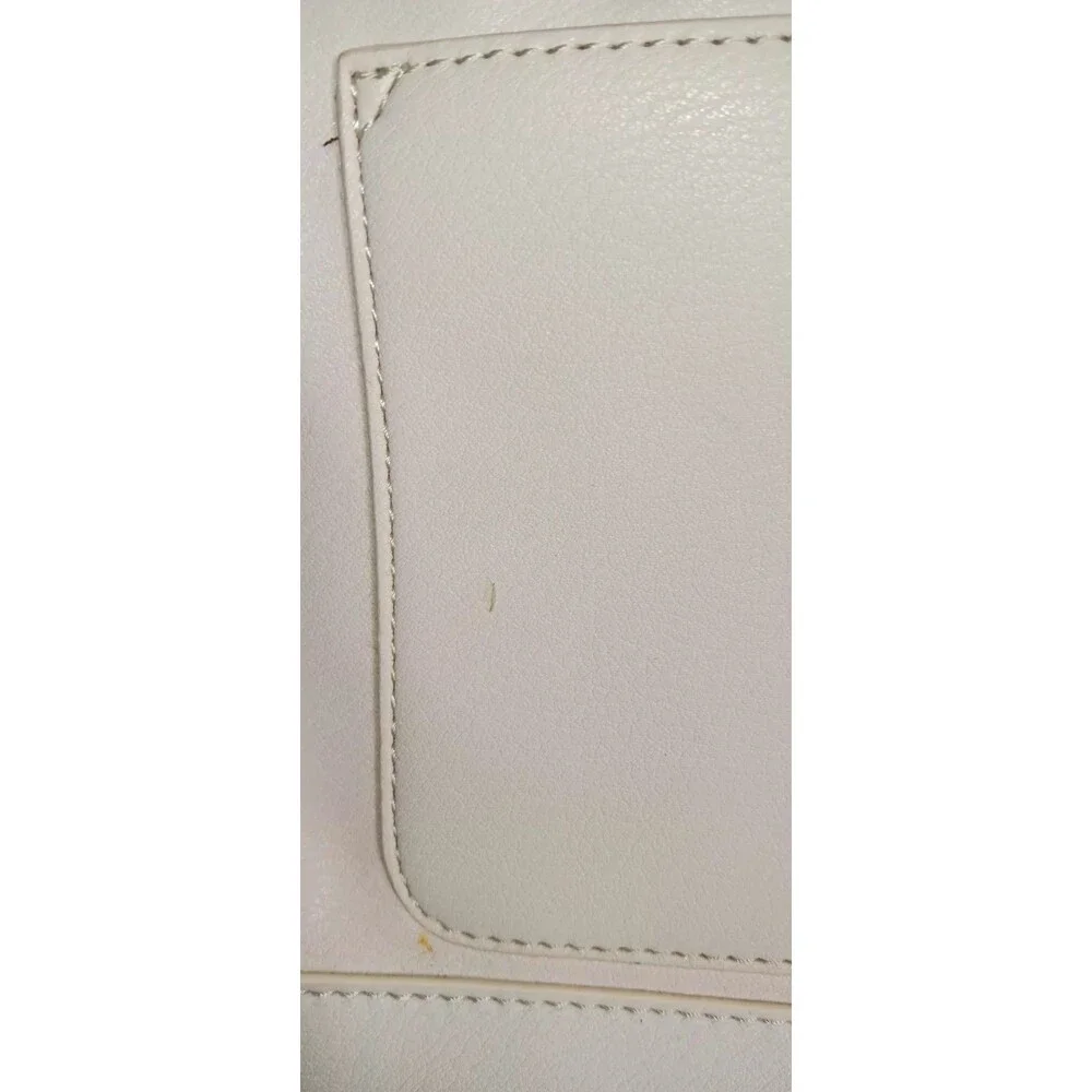 NWT! Elizabeth and James Large Vegan Leather Tote Bag  Cream Ivory Zip Top... - Picture 16 of 16